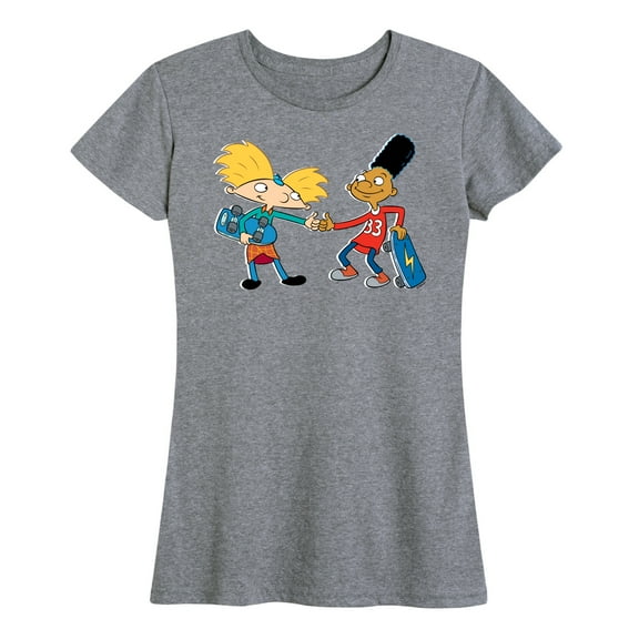 Hey Arnold! - Arnold and Gerald Skateboard - Women's Short Sleeve Graphic T-Shirt
