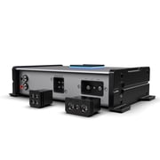 Wet Sounds HTM-1 - HTM Series Full-Range Class-D 1200 Watt at 1-Ohm Mono Amplifier with REVO-10-FA-S4 10 Woofer Single 4 OHM and REVO-10-XS-W-SS-GRILLE White Stainless Grille
