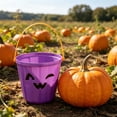 thumbnail image 3 of Halloween Handheld Pumpkin Candy Bucket for Trick or Treat Green 1pc, 3 of 8