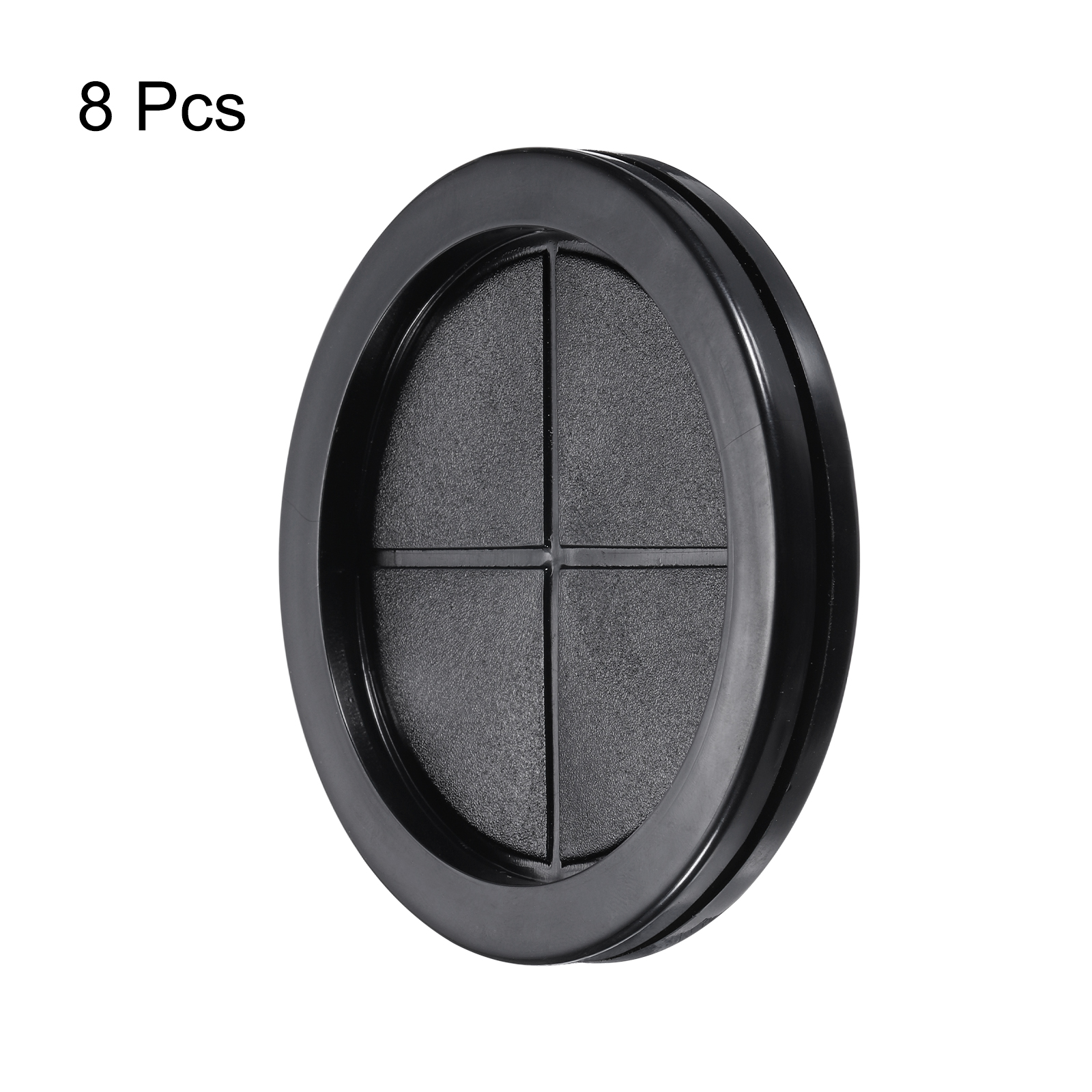 Rubber Grommet Round Double-Sided Mount Dia 90 mm ID 80 mm for Wire Protection Pack of 8