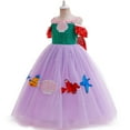 thumbnail image 4 of Girls Mermaid Princess Dress Halloween Costume Dress up for Ariel 4-5 Year, 4 of 8