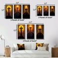 thumbnail image 4 of Designart "Supermoon Over Christ the Redeemer Rio's Icon II" Christianism Wall Art Set Of 3 - Traditional Yellow Gallery Set For Office Decor, 4 of 6