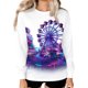 thumbnail image 1 of Camiseta con Capucha de Manga Larga de Cuello Redondo de Impresión de Carnaval Casual de las Mujeres Toda la Temporada, 1 of 8
