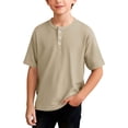 thumbnail image 2 of SROBPTY Teen Boys Summer Short Sleeve Tops Solid Sweet Lightweight Crew Neck Tee Shirts for Everyday Wear, 2 of 4