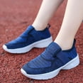 thumbnail image 5 of ReverseClock Kids Sneaker Lightweight Slip on Blue Running Shoes Size 2 for Big Kid, 5 of 5