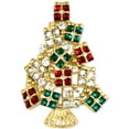 thumbnail image 1 of Charter Club Gold-Tone Multi-Crystal Gift Tree Brooch – Gold, 1 of 3