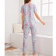 thumbnail image 2 of Pijamas de verano, ropa de dormir para mujer, ropa de dormir de cuello redondo para mujer, conjunto de pijamas con acabado de lujo, 2 of 6