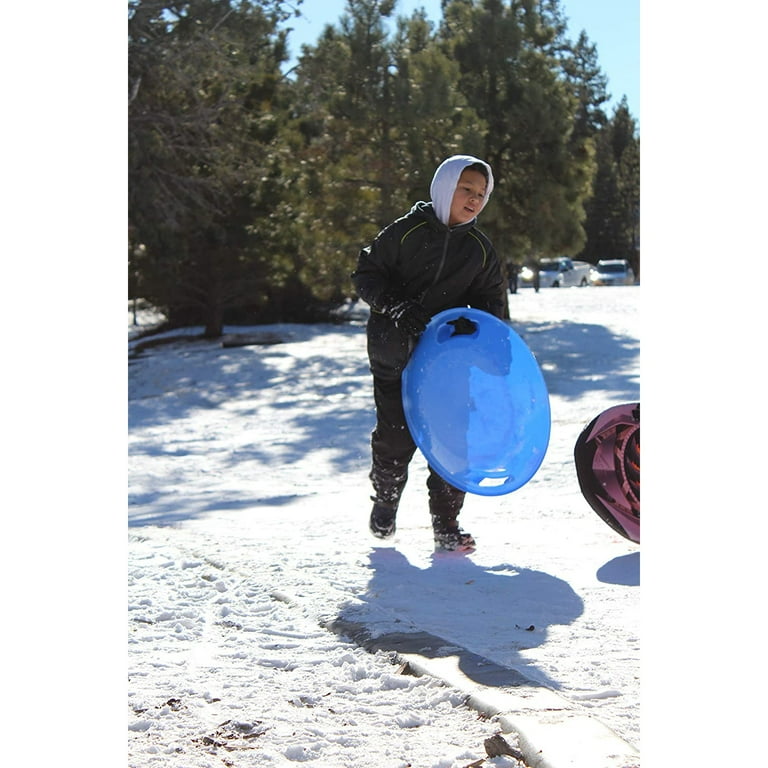 Snow Saucer Sled Slippery Racer Pro Saucer Sled - Heavy Duty Winter ...