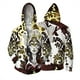 thumbnail image 3 of Sudadera con capucha y cremallera con estampado 3D de flores y ojos para hombre, sudaderas con gráficos de Jesús, sudaderas informales holgadas de manga larga para otoño, sudaderas con capucha para la, 3 of 4