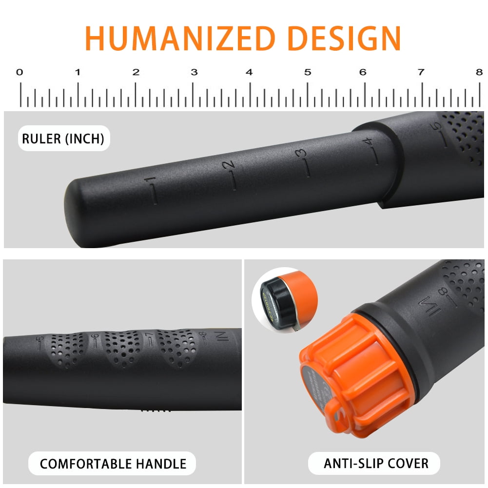 Metal Detector Pinpointer, IP68 Fully Waterproof Handheld Pin Pointer Wand with 360° Search, 3 Modes (Vibration/Buzzer), High Accuracy Treasure Hunting Tool with Belt Holster for Adults & Kids