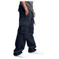 thumbnail image 2 of CAICJ98 Sweatpants For Men Mens Cargo Pants,Elastic Waist Sweatpants for Men Casual Long Trousers Light Jogger Pants Navy,3XL, 2 of 4