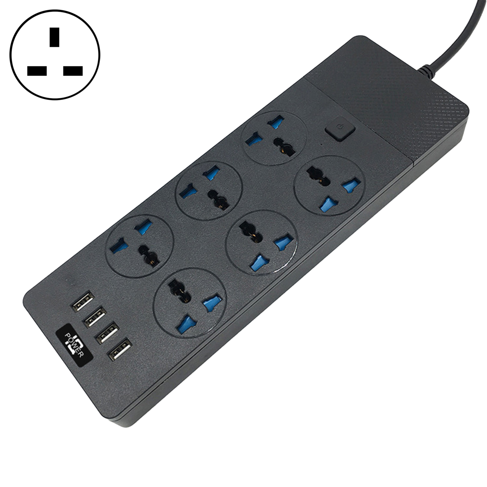 CXDa T12 Power Strip Multifunctional Power 3000W EU/UK Plug Smart Power Socket Adapter with 4 USB Ports for Home - Walmart.com