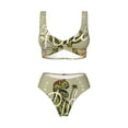 thumbnail image 4 of Daiia Dinosaur Women's Bikini Set Two Piece Swimsuit High Waisted Bikini Adjustable Straps Bikini Perfect for Beach, Pool, and Summer Vacation-Small, 4 of 9