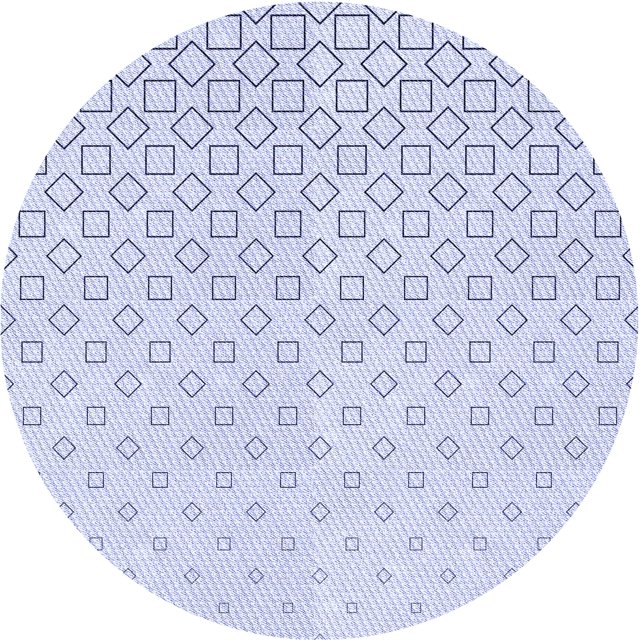 Ahgly Company Tapis Rond Lavable en Machine Intérieur Transitionnel Bleu Denim, 3 Pieds Rond