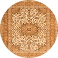 thumbnail image 1 of Ahgly Company Indoor Round Medallion Orange Traditional Area Rugs, 5' Round, 1 of 1