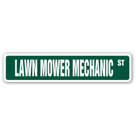 LAWN MOWER MECHANIC Aluminum Street Sign repair repairman tractor riding mowing | Indoor/Outdoor |  18