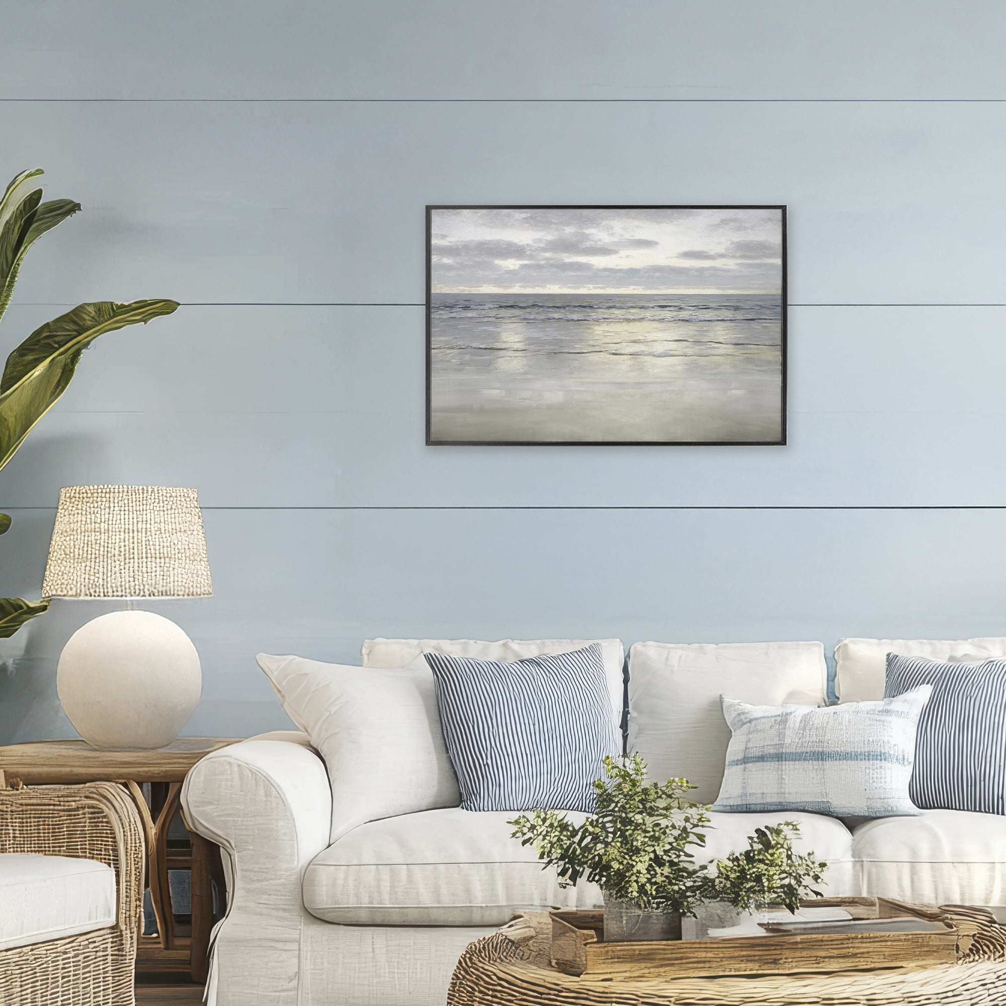 Stupell Industries Sunlight On The Sea Black Framed Giclee Art, design by Christy McKee