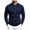 Navy, variant on ZIXKCGDSE Men's Long Sleeve Henley Shirts Comfortable Breathable Pullover Tops Going Out Size M