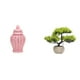 thumbnail image 1 of Jarrón de jengibre de cerámica con florero, bonsái artificial, planta de imitación, centro de mesa decorativo hecho de cerámica y espuma ligera, adecu, 1 of 8