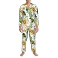 thumbnail image 4 of Kll Bright Sunflowers Sleepwear Mens Flannel Pajamas,Long Cotton Pj Set, 4 of 9