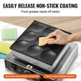 thumbnail image 4 of KFFKFF Pancake Machine, 9-Unit 76mm Dorayaki Cooking Device, 850W Electric Mini Pancake Maker, Durable Non-stick Stainless Surface, Adjustable Temperature & Timer, Ideal for Restaurants & Home Use, 4 of 9