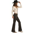 thumbnail image 2 of Rock & Roll Denim Women's And Dark Wash High Rise Bootcut Jeans - W8H1664 31W x 34L, 2 of 3