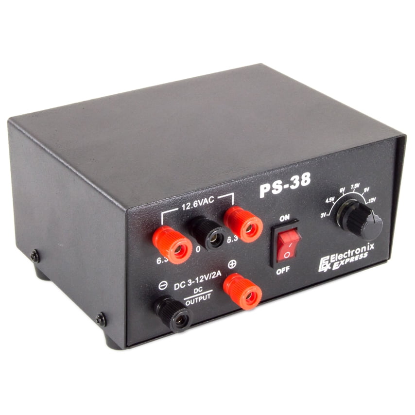 AC/DC Power Supply 12.6VAC 1A, unregulated / DC output of 3,4.5,6,7