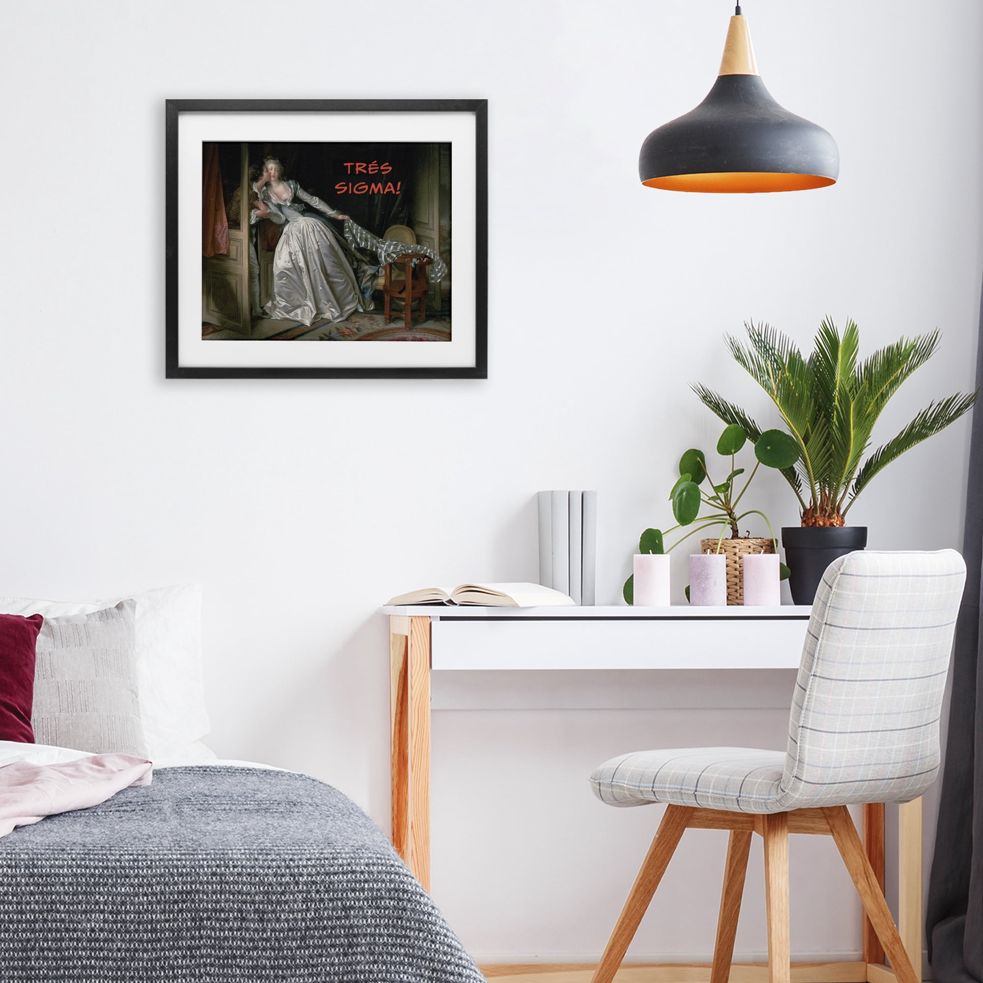 Stupell Industries Iconic Tres Sigma Black Framed Print Under Glass, design by Grotto Studios