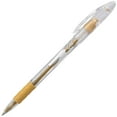 thumbnail image 2 of Pentel Sunburst Metallic Gel Pen, Medium Tip, Gold/Transparent Barrel, Gold Ink, Box of 12 (K908-X), 2 of 5