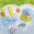 thumbnail image 5 of Cartoon Pet Leash and Sun Hat Set 4pcs Outdoor Summer Costume Accessories for Small Dogs and Cats Suitable for Puppy Kitten Toy Breed Cats(XS,Sky Blue), 5 of 7