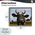 thumbnail image 4 of Stupell Industries Rustic Lodge Farm Cow with Curved Horns Brown Floating Frame Canvas Art, 31 x 25, by Marcus Prime, 4 of 8