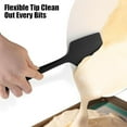 thumbnail image 3 of 600°F Heat Resistant Silicone Spatula, High Temp Flexible Kitchen Rubber Bowl Scrapers  Seamless Baking Supplies Scratch-Proof for Scraping Non-Stick Pans (Black, 11.4in), 3 of 4