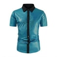 thumbnail image 1 of pstuiky camisetas camisas para hombre, Suéter deportivo informal elástico de color liso para hombre, cuello redondo y manga corta camisas casuales para hombre xl, 1 of 6