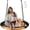 Black+orange, variant on 24-Inch Diameter Tree Swing- 1 Inch Diameter,1MM Thick Sturdy Steel Frame with Thick Foam Pipe Cover and Durable PP Mat - Perfect for Outdoor Fun and Relaxation (24 inch Diameter, Black)