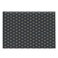 thumbnail image 1 of Fleur De Lis Cutting Board, Floral Pattern with Pointed Buds and Curved Leaves Western Motifs, Decorative Tempered Glass Cutting and Serving Board, Large Size, Indigo Orange, by Ambesonne, 1 of 1