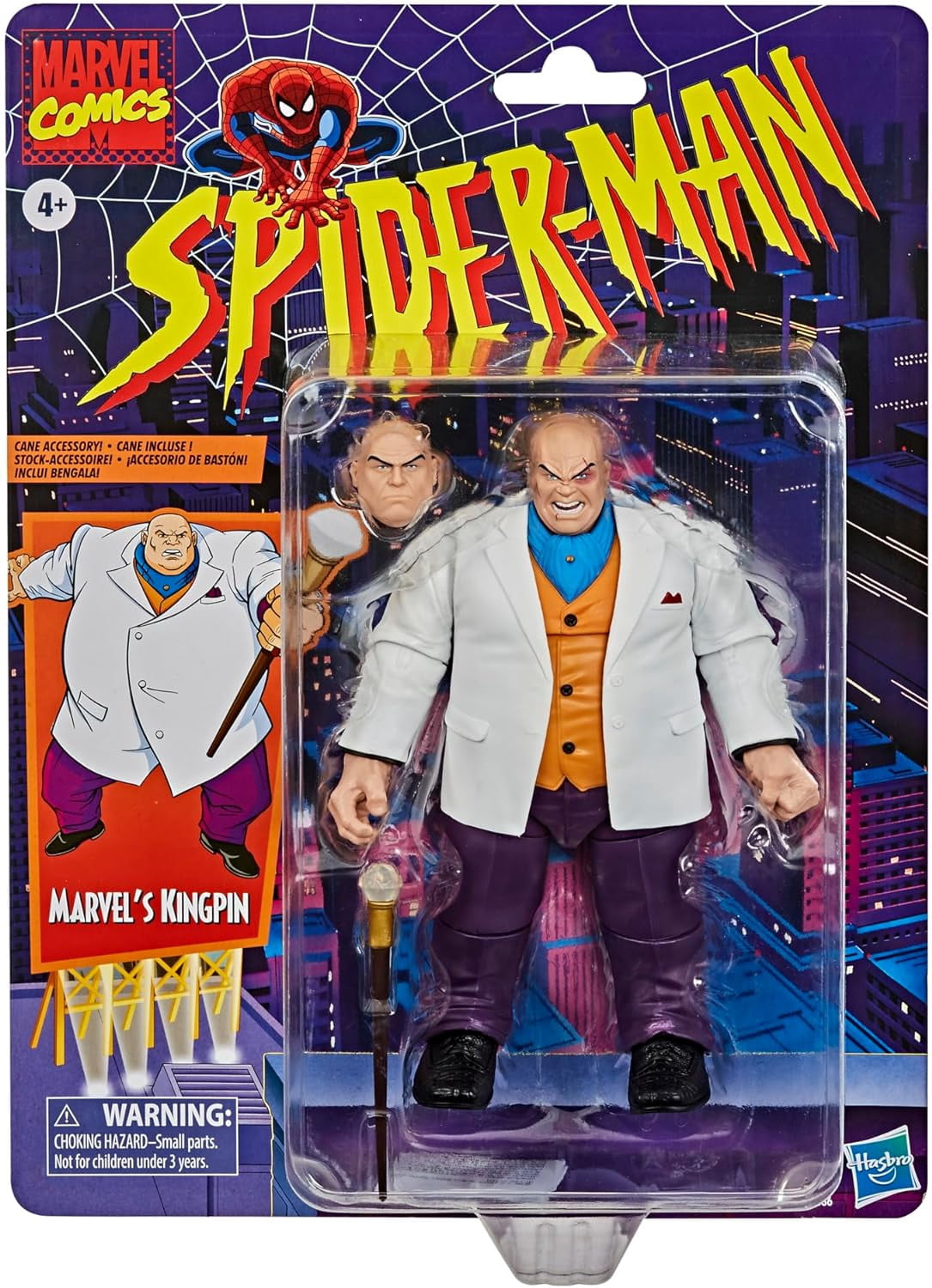Hasbro Spider-Man Retro Marvel Legends Kingpin Action Figure Set, 3 Pieces