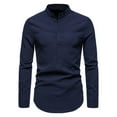 thumbnail image 1 of Awdenio Chemise d'Affaires Légère à Manches Longues Couleur Unie Décontractée à Boutons et Col Rabattu, 1 of 6