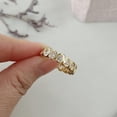 thumbnail image 3 of Silver & Stone Jewels Elegant 18K Gold-Plated Eternity Band Ring with Clear Cubic Zirconia Stones Women’s Wedding, Anniversary, or Fashion Accessory Ring, 3 of 4