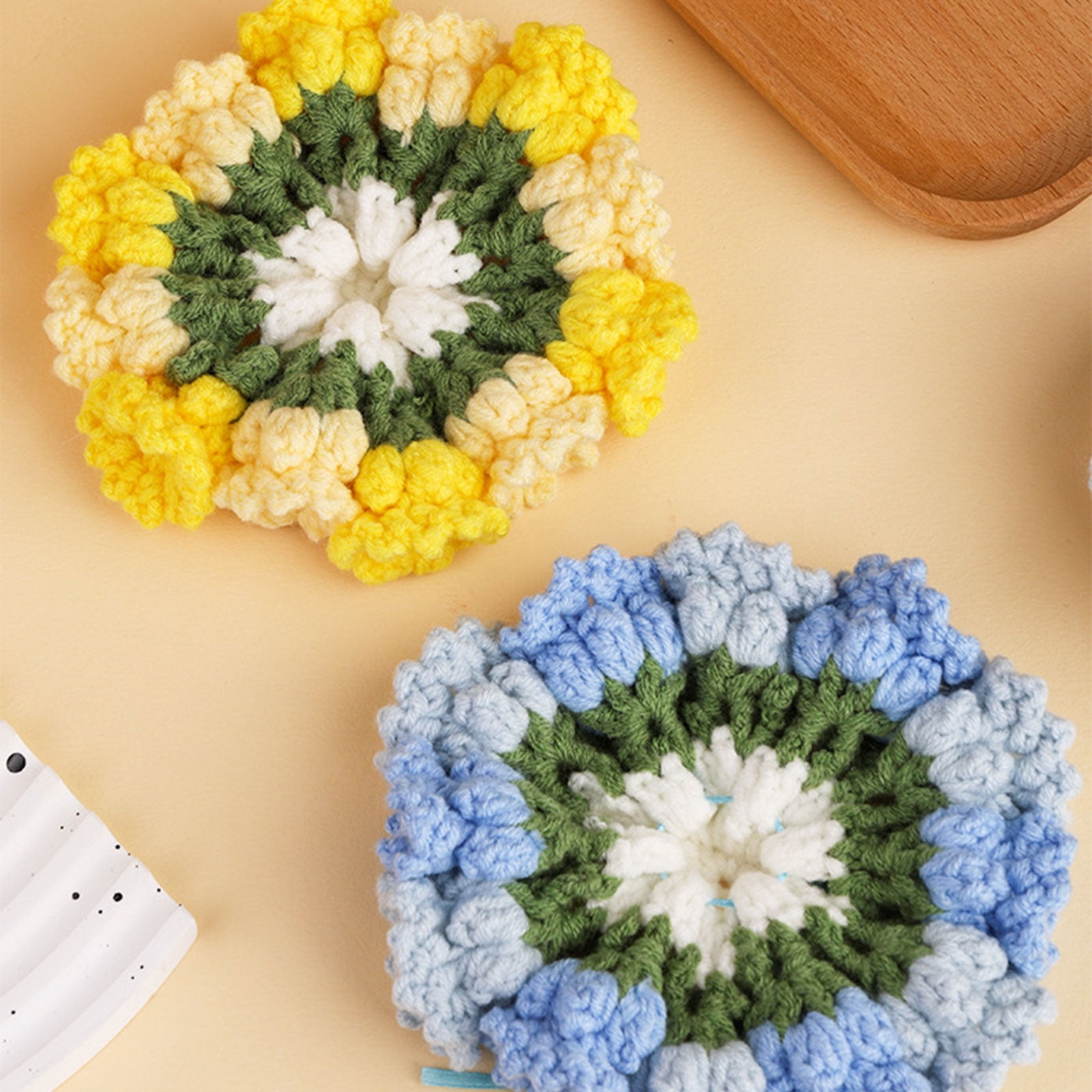 Crochet Starter with Yarn, Crochet Hook, Needle, Knitting Marker, Instruction and Crochet Accessories