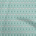 thumbnail image 1 of oneOoneSilkTabbyLightGreenFabricAsianIkatDressMaterialFabricPrintFabricByTheYard42InchWide, 1 of 4