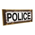 thumbnail image 1 of Framed, Outdoor Police 4"x12" Metal Sign, Wall Décor for Home and Office, 1 of 4