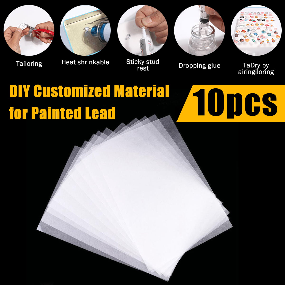 10/20pcs Heat Shrink Paper Film Sheets for DIY Jewelry Making Craft ...