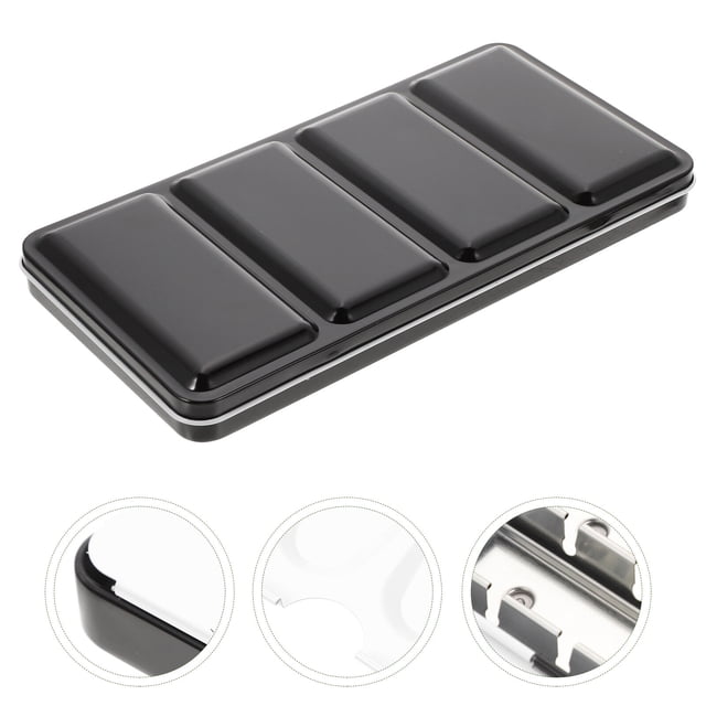 unbranded Caja De Hierro Vacía Para Acuarela Color Negro Con Resistente Y Portátil Para Artistas