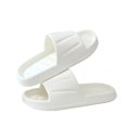 thumbnail image 5 of Wensltd Women Open Toe Slippers Flat Slide Soft Sole Lightweight Wide Width Daily Outdoor Walking Slippers White, 5 of 5