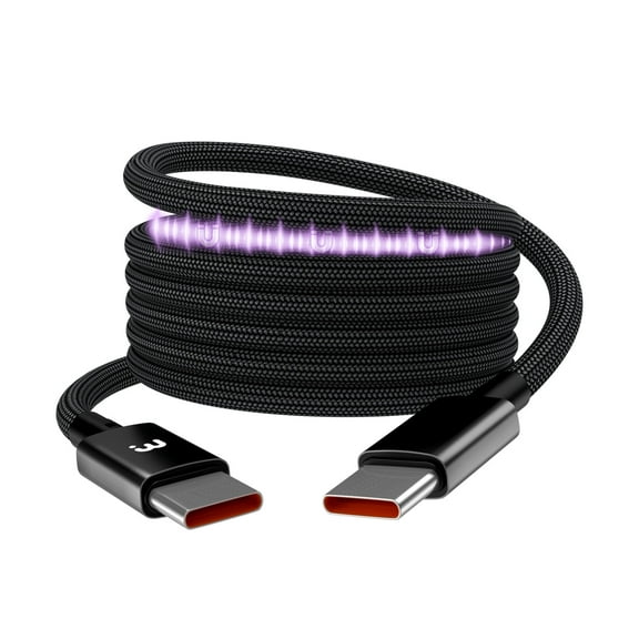 MyBat Pro MagCoil USB-C to USB-C Braided Magnetic Cable - 6FT - Black