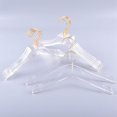 thumbnail image 3 of Percha de Acrílico Transparente de 15 Piezas con Gancho de Oro, Percha Transparente para Camisas con Muescas S, 3 of 10