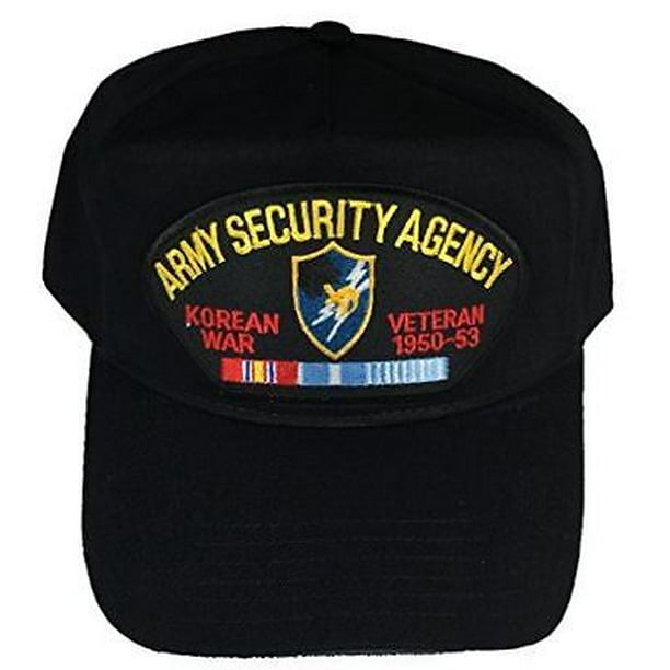US ARMY SECURITY AGENCY ASA KOREAN WAR VETERAN W/ RIBBONS HAT SEMPER VIGILIS