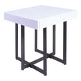thumbnail image 3 of Furniture of America Ariadne 1-Drawer Wood White and Gun Metal End Table, 3 of 12