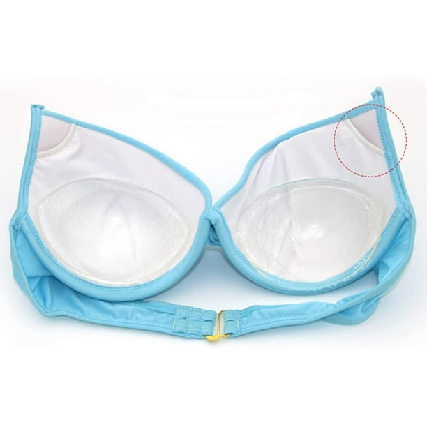 1 Pair Silicone Bra Inserts Breast Pads Breast Enhancer Breast Molding Pads  Clear Gel Push Up Bra Inserts for Swimsuits 