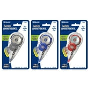 BAZIC Correction Tape Jumbo 5 mm x 394" Mini Instant Corrections, 3-Pack